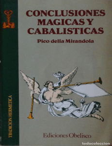 (Pico della Mirandola) - Conclusiones magicas y cabalisticas