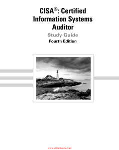 CISA Study Guide: Certified Information Systems Auditor