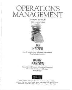 [Jay Heizer, Barry Render] Operations Management, textbook