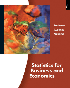 David R. Anderson, Dennis J. Sweeney, Thomas A. Williams - Statistics for Business and Economics (11th Edition)  -South-Western College Pub (2011)
