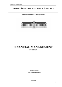 Financial management - Petr Jiříček, Zdeňka Dostálová