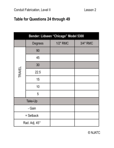 Lidseen "Chicago" Model 5300 Bender table for Lesson 2