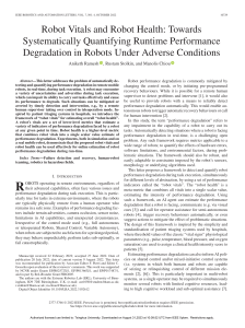 Robot Vitals and Robot Health Towards Systematically Quantifying Runtime Performance Degradation in Robots Under Adverse Conditions