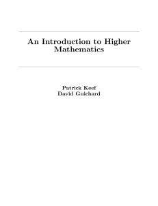 An introduction to higher math