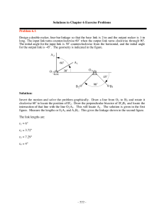 Solutions to Chapter 6 Exercise Problems(Kinematics and Dynamics of Machinery)