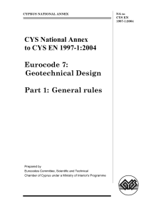 Cyprus National Annex EN 1997-1