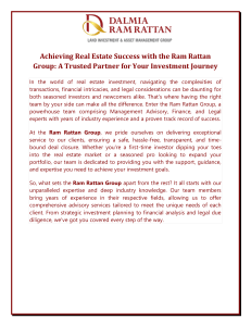 Achieving Real Estate Success with the Ram Rattan Group