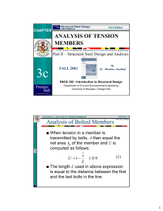 Analysis of Tension Members Chapter3c