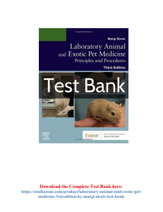 Laboratory Animal and Exotic Pet Medicine 3rd Edition by Margi Sirois