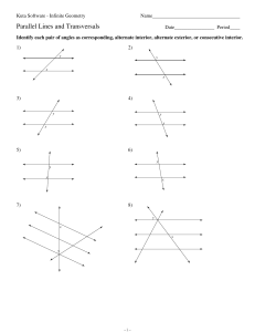 3-Parallel Lines and Transversals