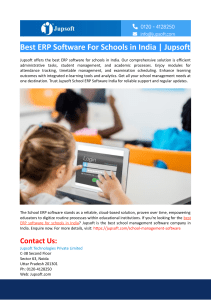Best ERP Software For Schools in India