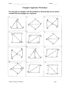 Triangle Congruence practice