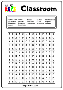 Classroom simple wordsearch