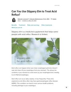 Slippery Elm for Acid Reflux  Know the Facts