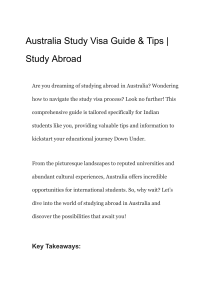 Australia Study Visa Guide & Tips   Study Abroad