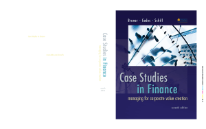 Case Studies in Finance 7th Edition