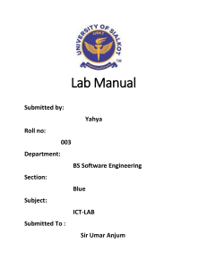 ICT-LAB Lab Manual: Word 2016, Collaboration, Mail Merge