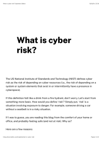 What is cyber risk? Explained | Balbix