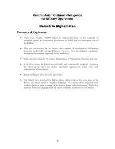 On Baluch , Intelligence for military operations