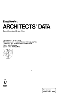 Architects' Data: Building Design Reference