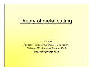 Theory of metal cutting[1]