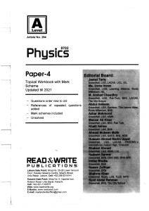 PAPER 4 - PHYSICS