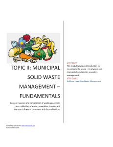 Municipal Solid Waste Management Fundamentals