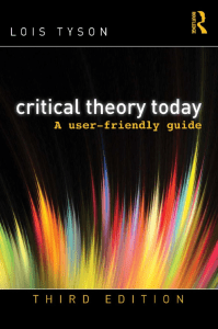 Critical Theory Today A User-Friendly Guide-Lois Tyson-3rd ed 2015