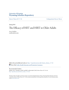 The Efficacy of HIIT and HIRT in Older Adults