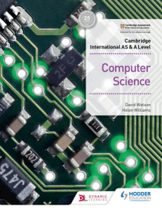 Hodder AS & A Level Computer Science Complete Book