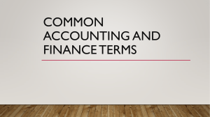 Common Accounting terms  1 cLASS