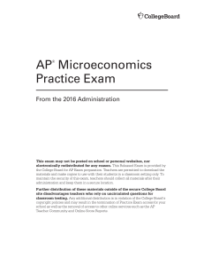 AP Micro 2016-multiple choice