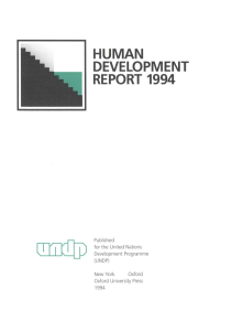 UNDP HDR 1994 HUMAN SECURITY
