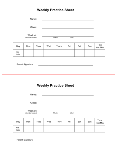 Weekly Practice Sheet 2.0