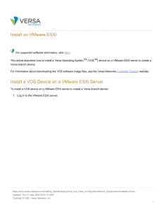 Install on VMware ESXi