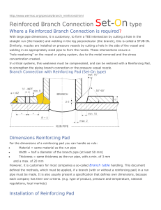 Reinforced Branch Connection Guide