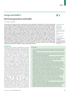 Electricity generation and health