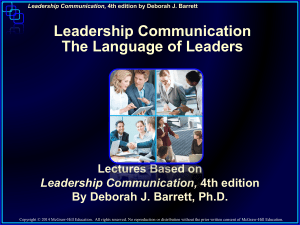 Ch 3 - The language of leaders