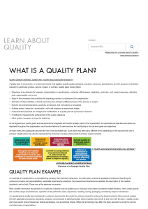 What is Quality Planning  Quality Control Plans   ASQ