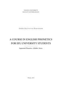 A Course in English Phonetics (1)