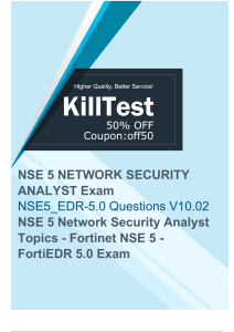 Updated NSE5 EDR-5.0 Exam Questions - Proven Way to Pass Your Fortinet NSE5 EDR-5.0 Exam