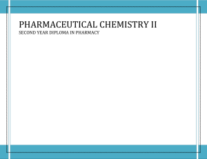 pharmaceutical chemistry II notes