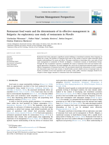 Food waste - qualitative research