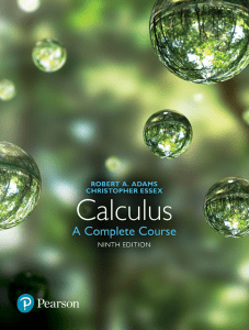Calculus A Complete Course by Robert A. Adams, Christopher Essex