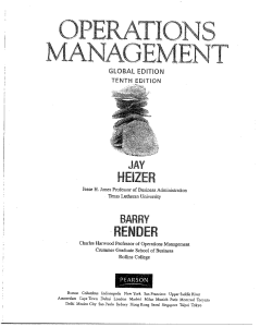 Jay Heizer, Barry Render - Operations Management, 10th edition   (2011) 1