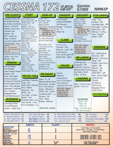 Cessna 172 S/SP Checklist