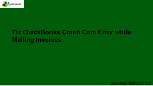 Fix QuickBooks Crash Com Error while Mailing Invoices