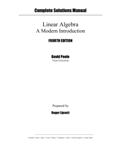 Complete Solutions for Manual-4th linear algebra