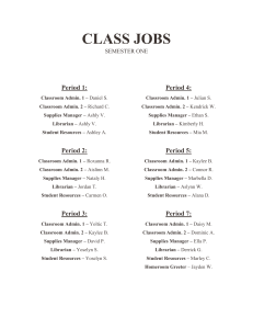 Class Job Lists