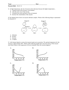 Enzyme Quiz 1-6